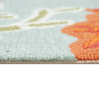 Ocean Scene Aqua Rug 24x36
