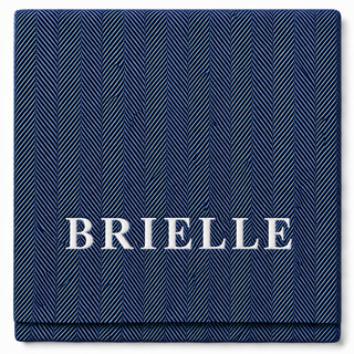 *CUSTOM* Edgartown Throw   Ocean   White Thread
