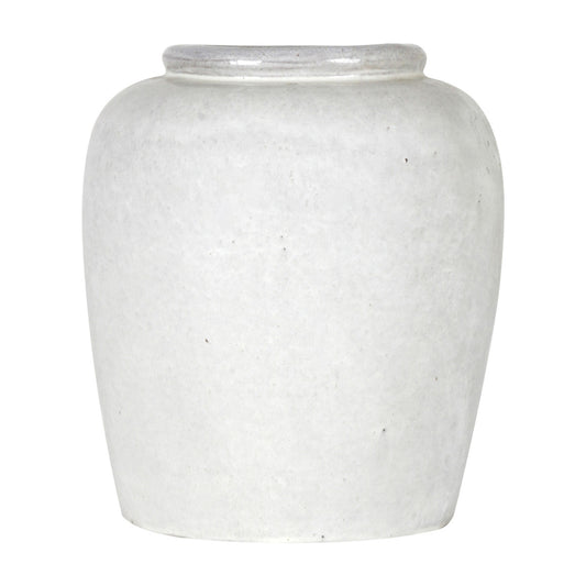 Thea Stoneware Vase, Large, White