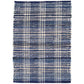 Denim Plaid Woven Cotton Rug 2x3