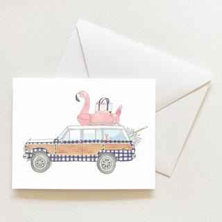 Check Wagon Sleeved Note Card
