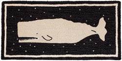 Starry Night Whale 2' x 4' Hooked Rug - Online Only