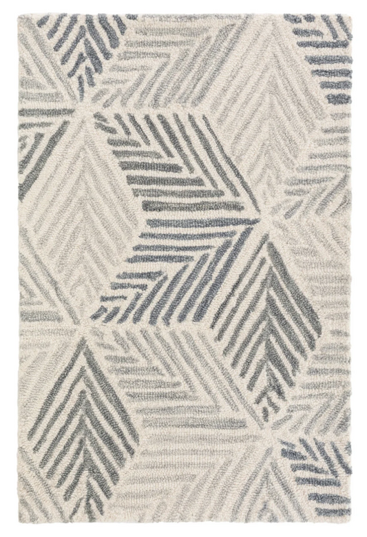 Karari Hand Hooked Wool Rug - Blue - 2' x 3'