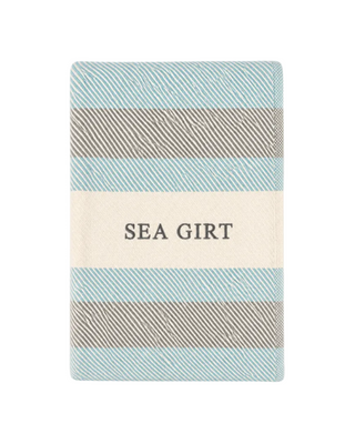 *CUSTOM* Oak Bluffs Pewter Throw   50" x 72"   USA Classic   Dark Grey Thread   Bottom Center
