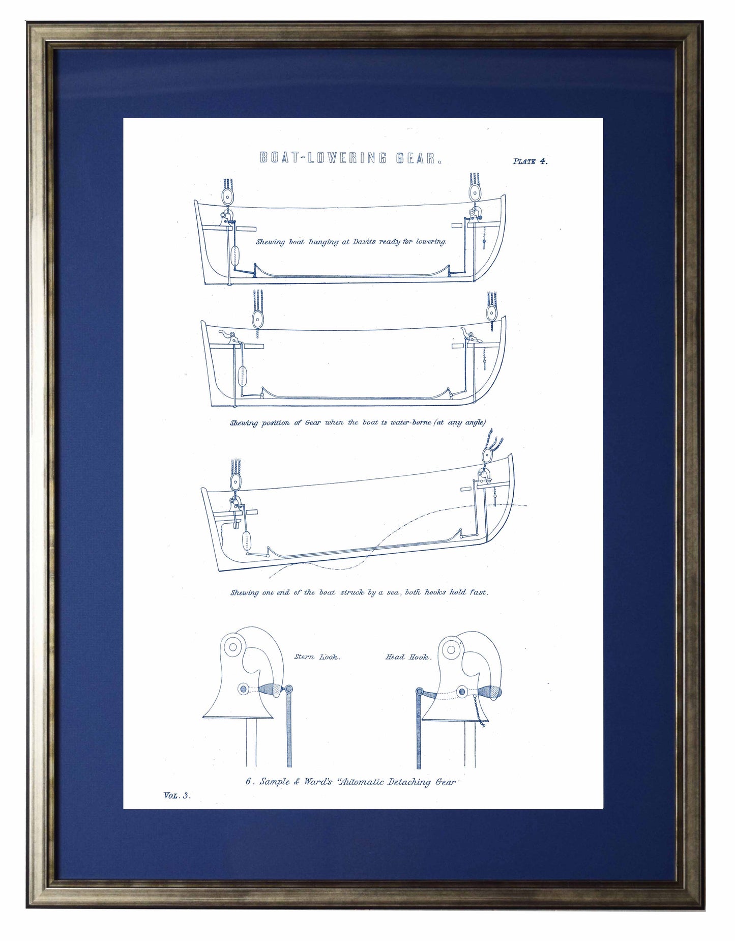 Boat Lowering Gear D, Matted - Online Only