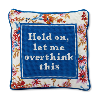 Overthink Needlepoint Pillow
