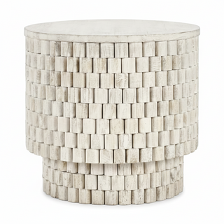 Norwood Mango Wood 25" Round End Table
