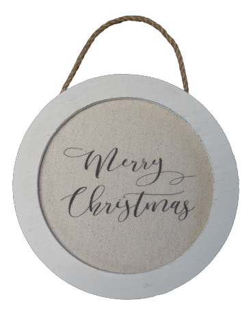 Round Canvas Ornament Frame Merry Christmas ***