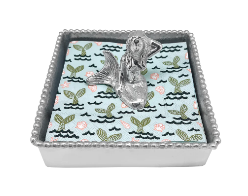 Mermaid Beaded Napkin Box Set