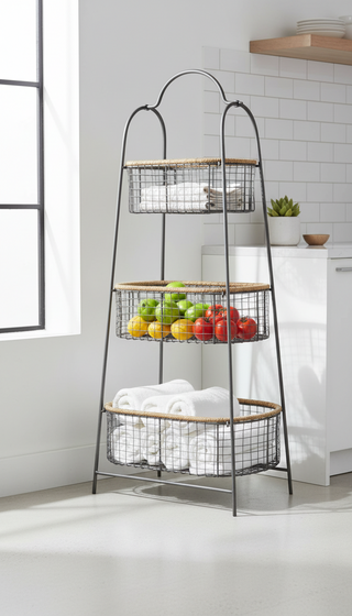 3 Tier Stand with Removable Baskets
