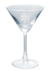 4 oz. Martini Glass with Hand-Blown Holiday Figure III