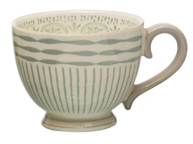 10 oz. Stoneware Mug w/ Pattern I