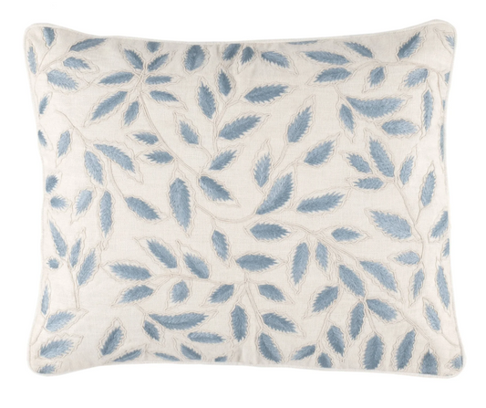 Amelia Embroidered Decorative Pillow - Ivory - 16" Lumbar