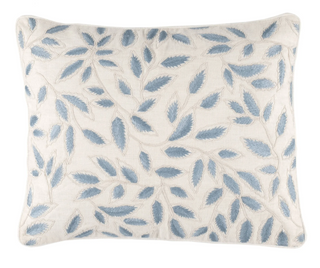 Amelia Embroidered Decorative Pillow   Ivory   16" Lumbar
