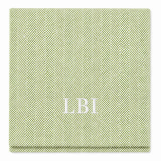 *CUSTOM* Edgartown Throw   Ivy   White Thread
