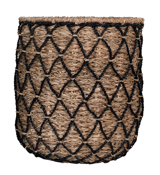 Woven Wicker Baskets & Black Large