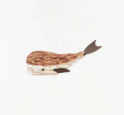 Small Wood and Metal Whale