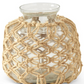 Jute Net Wrapped Clear Glass Vases