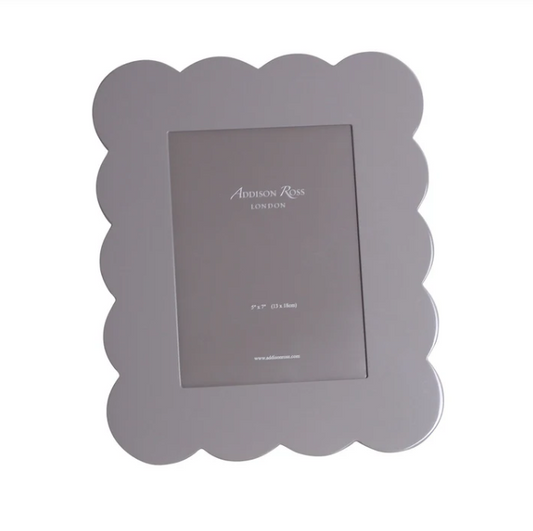 Scalloped Lacquer Photo Frame