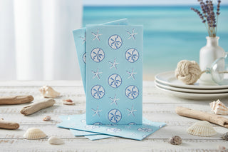 Paper Guest Napkins – Aqua Shell
