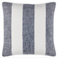 Awning Stripe Navy Decorative 16" Square Pillow Indoor/Outdoor