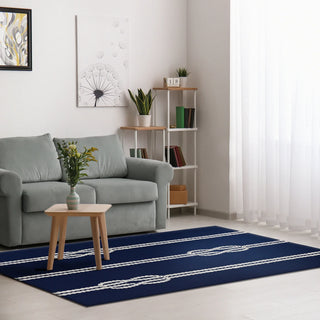 Navy Ropes Capri Rug 24" x 36"
