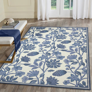 Floral Vine Blue Rug 24" x 36"
