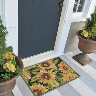 Esencia Sunflowers Indoor/Outdoor Mat Black
