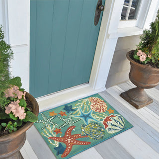 Esencia Starfish Song Indoor/Outdoor Mat Aqua

