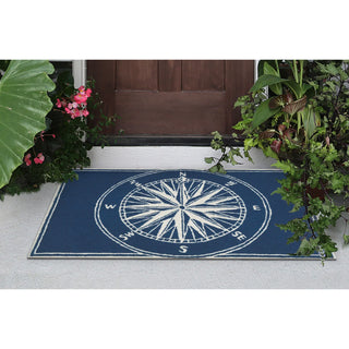 Compass Navy Indoor/Outdoor Rug
