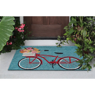 Bike Ride Blue Rug 24" x 36"
