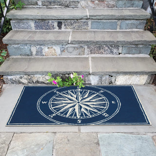 Compass Navy Indoor/Outdoor Rug
