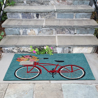 Bike Ride Blue Rug 24" x 36"
