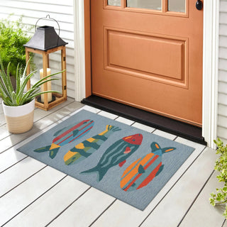 24" x 36" Fishes Aqua Rug
