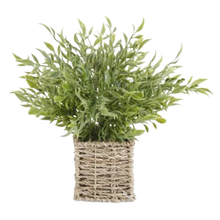 12 Inch Herbs in Square Woven Basket I