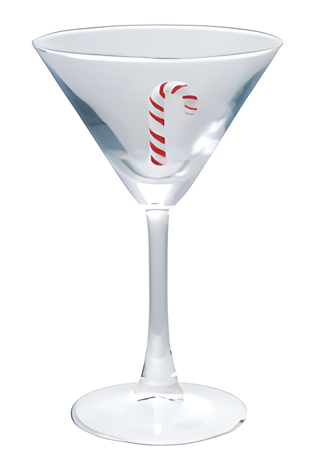 4 oz. Martini Glass with Hand-Blown Holiday Figure V