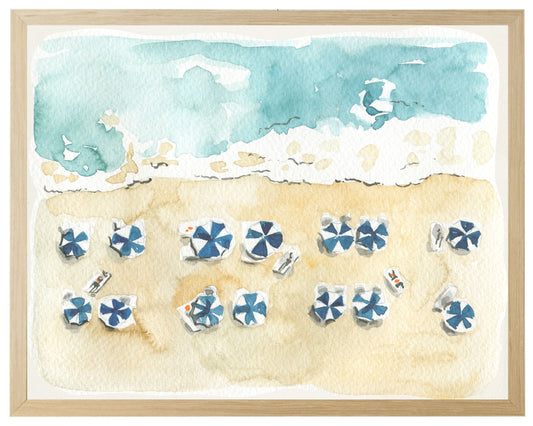 Watercolor Beach Scene A