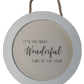 Round Canvas Ornament Frame The Most Wonderful Time ***