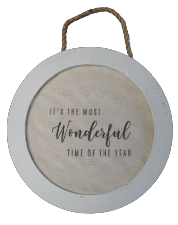 Round Canvas Ornament Frame The Most Wonderful Time ***