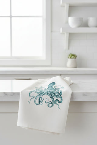 Blue Octopus Dishtowel
