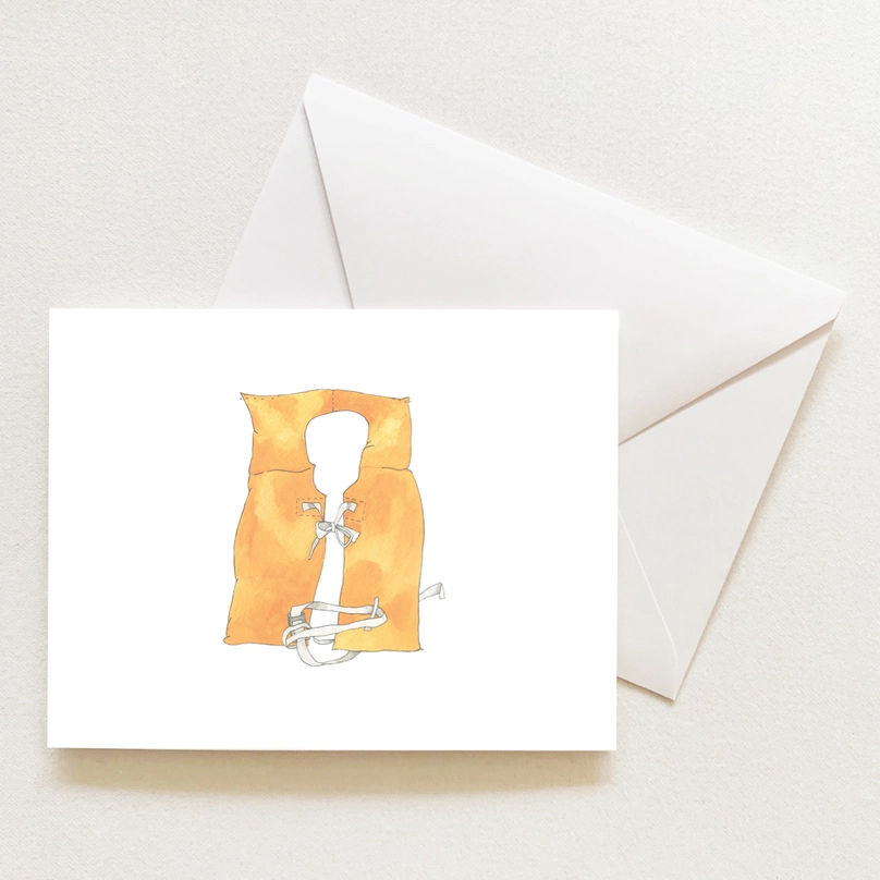 Life Jacket Sleeved Note Card