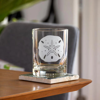 Sand Dollar 13oz Double Old Fashioned Whiskey Glass | Set of 4   Online Only
