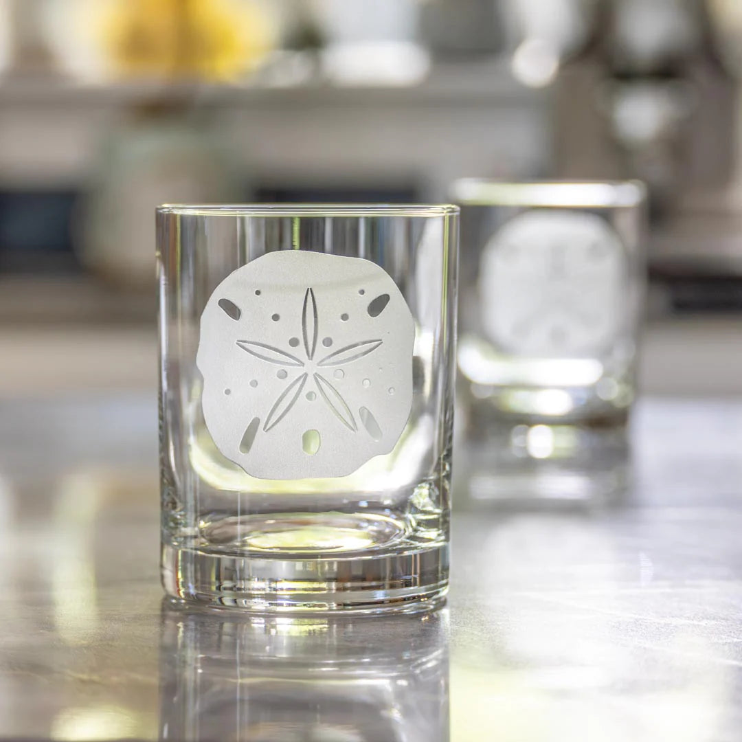 Rolf Glass Sand Dollar Whiskey Glass - Thumbnail 3