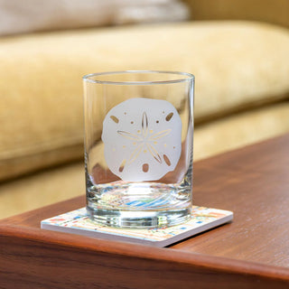 Sand Dollar 13oz Double Old Fashioned Whiskey Glass | Set of 4   Online Only
