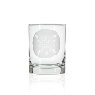 Sand Dollar 13oz Double Old Fashioned Whiskey Glass | Set of 4   Online Only
