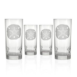 Sand Dollar 15oz Cooler Highball Cocktail Glass | Set of 4   Online Only
