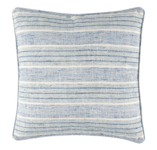Cliff Stripe Blue Decorative Indoor/Outdoor Pillow 20" Square

