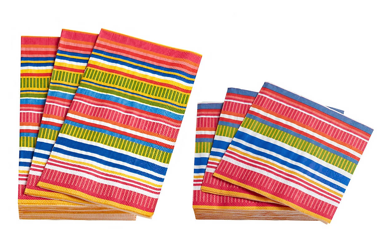 Bright Stripe Napkin Guest Towel