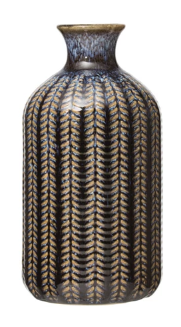 Embossed Stoneware Vase