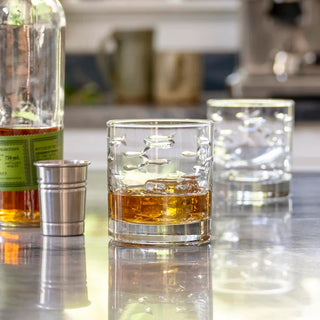 School of Fish 10oz On the Rocks Whiskey Glass | Set of 4   Online Only
